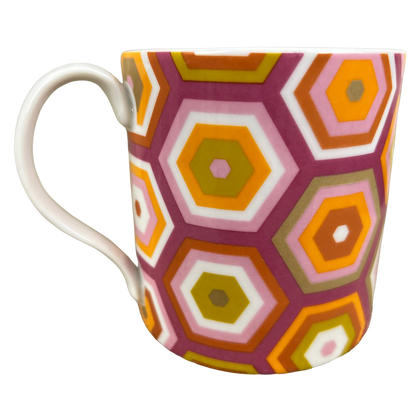 Hexagonal Geometric Pattern Mug Jonathan Adler