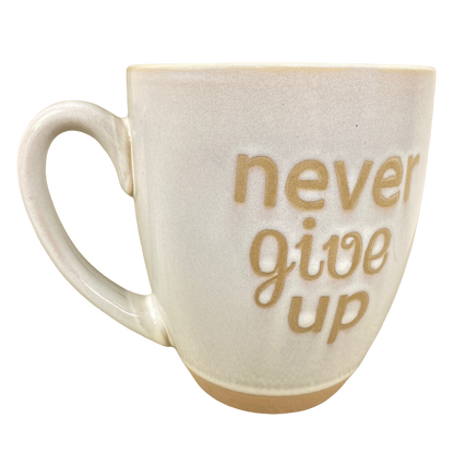 Never Give Up Etched Mug Spectrum Designz