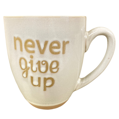 Never Give Up Etched Mug Spectrum Designz