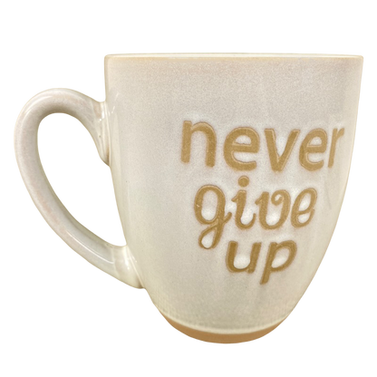 Never Give Up Etched Mug Spectrum Designz