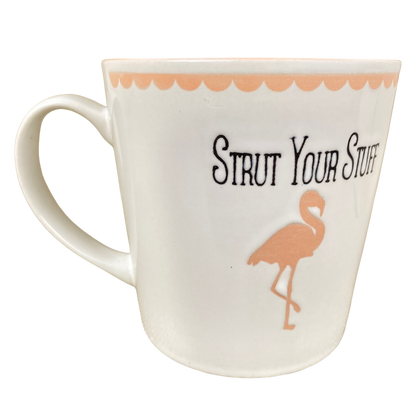 Strut Your Stuff Flamingo Etched Mug Pfaltzgraff