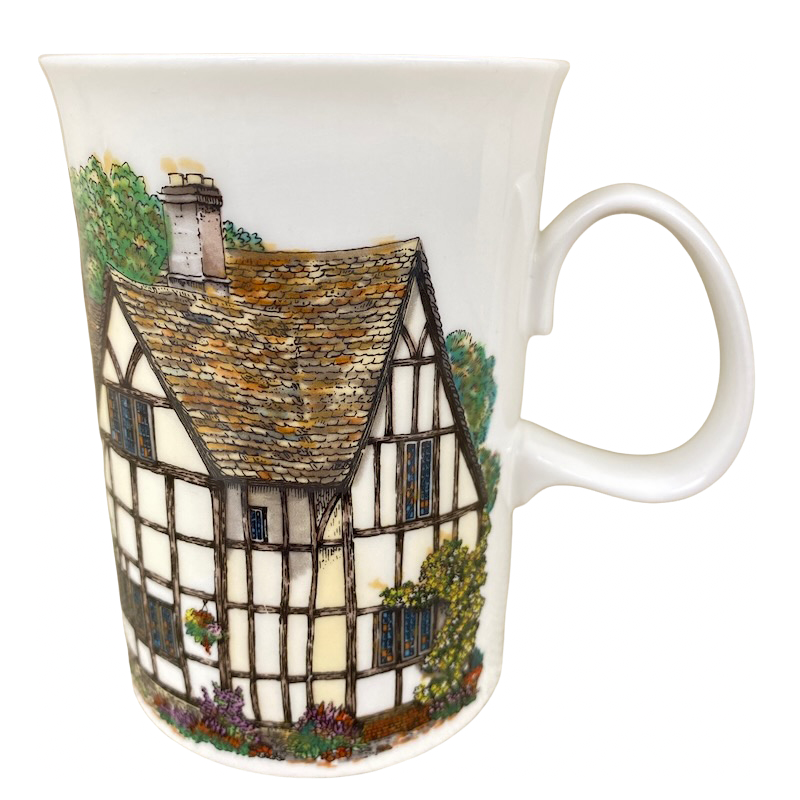 Hamlets White Tudor House Sue Scullard Mug Dunoon