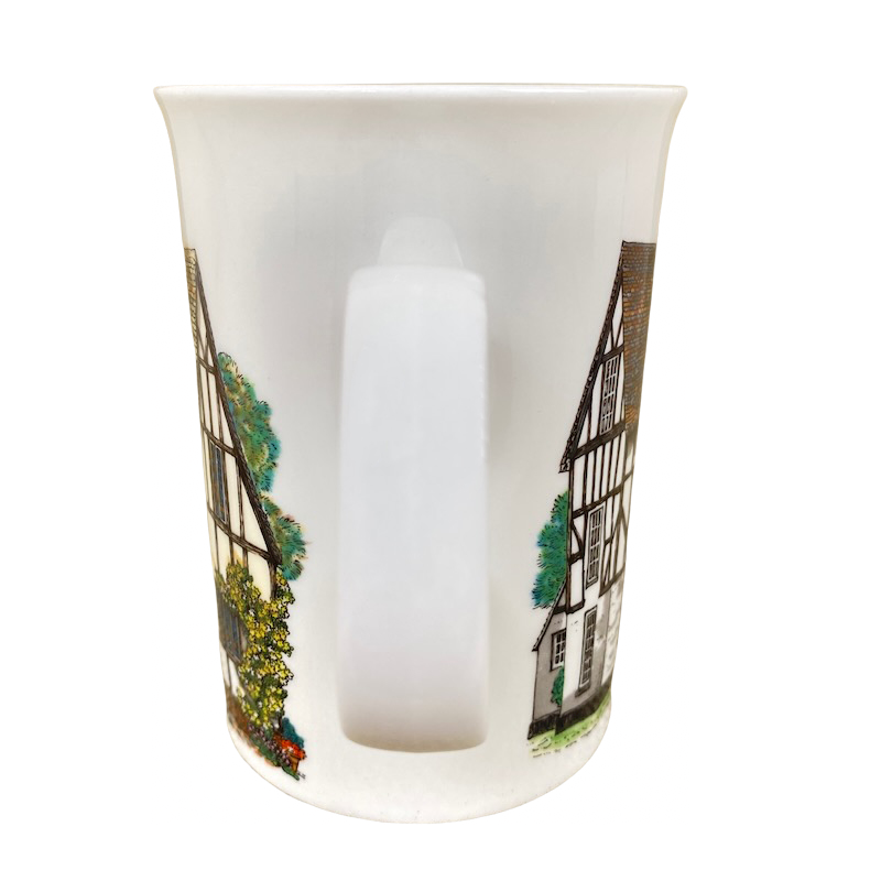 Hamlets White Tudor House Sue Scullard Mug Dunoon