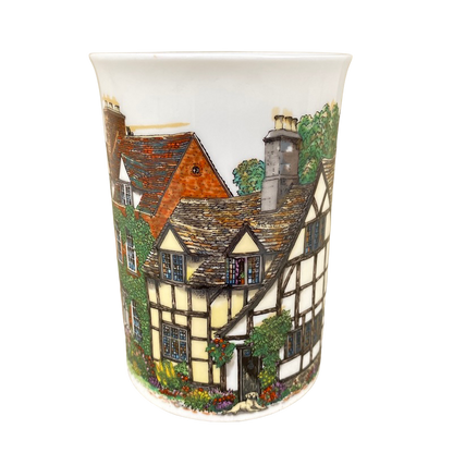 Hamlets White Tudor House Sue Scullard Mug Dunoon