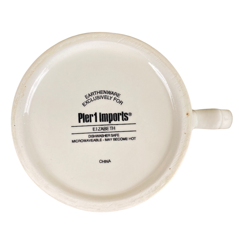 Letter "L" Embossed Elizabeth Monogram Initial Mug Pier 1 Imports