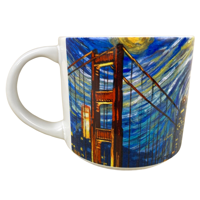 San Francisco Golden Gate Bridge Starry Night Mug