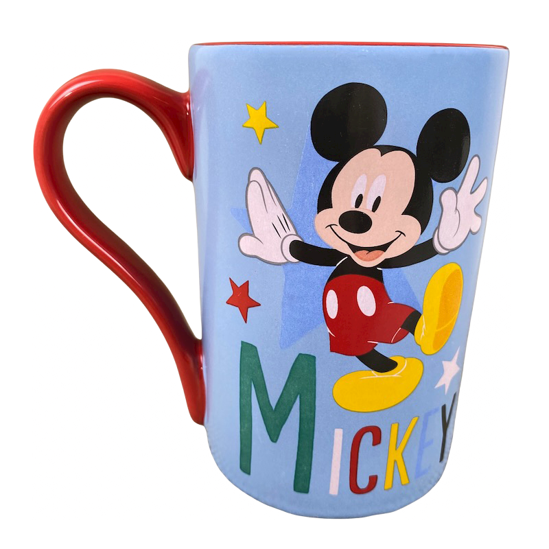 Mickey Mouse Sitting On Handle Embossed Mug Disney Store