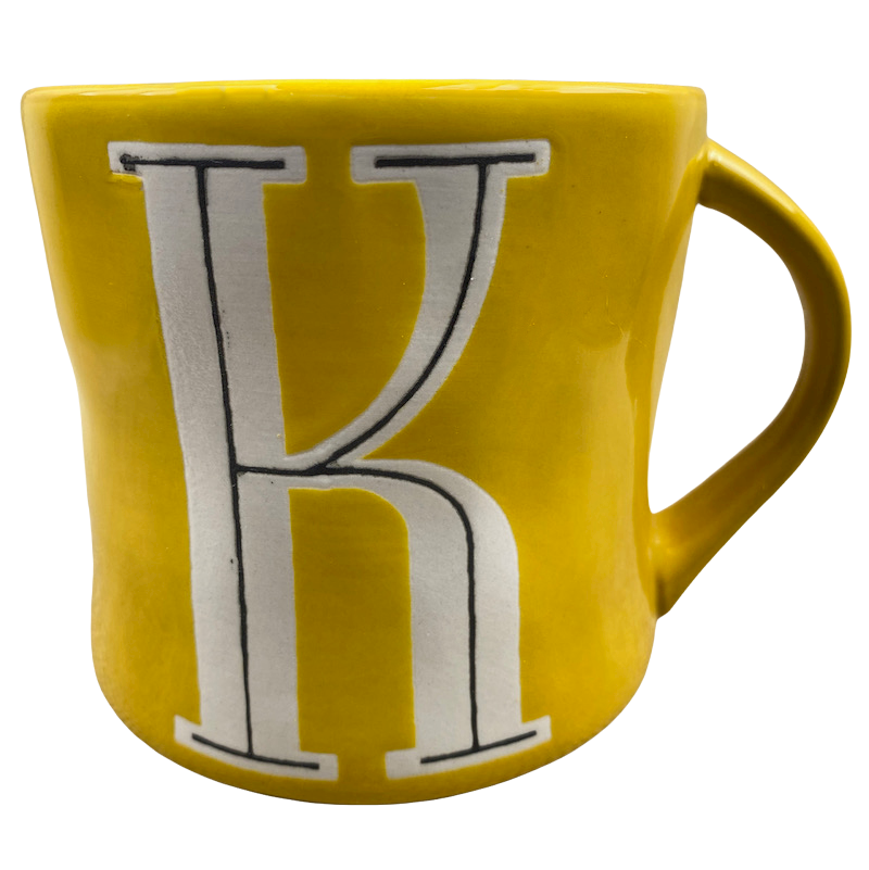 Colorway Hand Painted Letter "K" Monogram Initial Mug Anthropologie