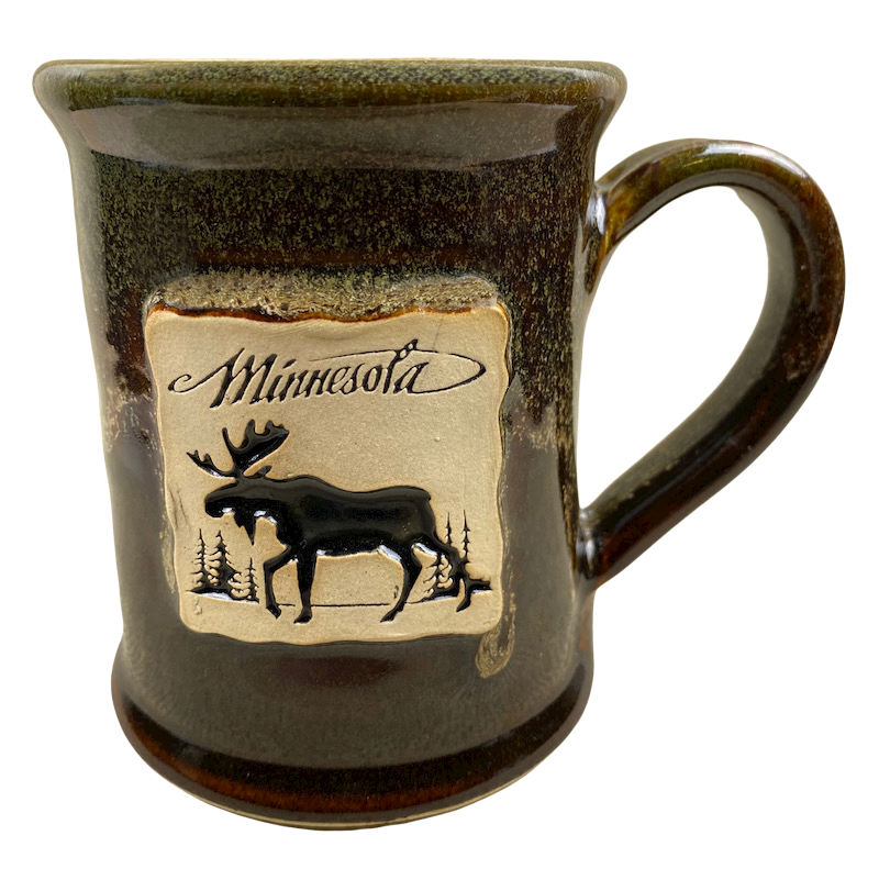Minnesota Etched Moose Hand Thrown Mug