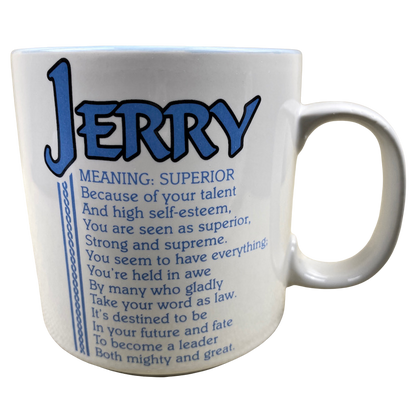 JERRY Poetry Name Blue Interior Mug Papel