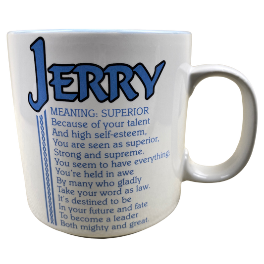 JERRY Poetry Name Blue Interior Mug Papel