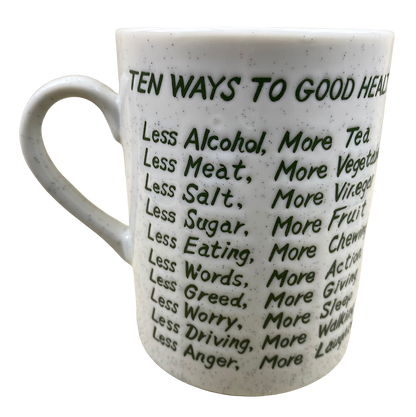 Ten Ways To Good Health Japanese Etched Mug Kafuh