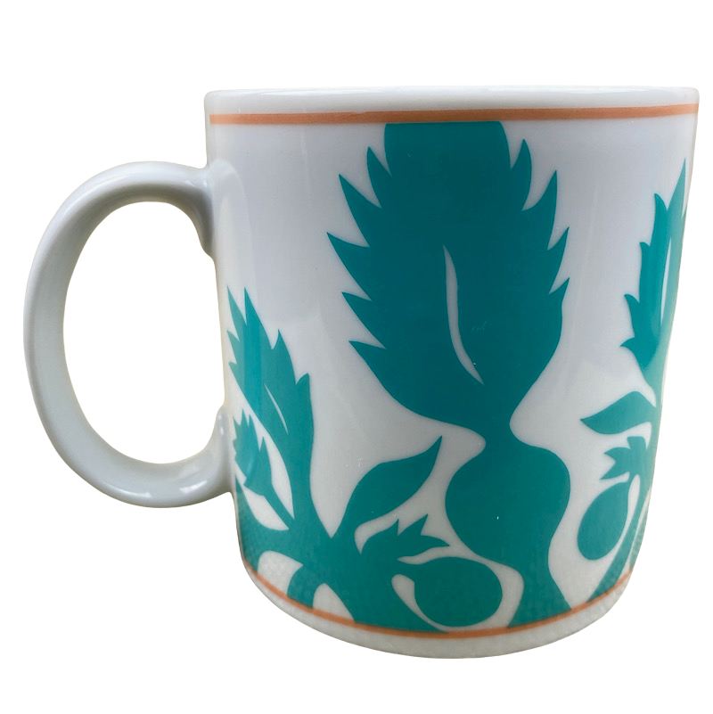 ULU Mamo Turquoise Floral Mug Island Heritage