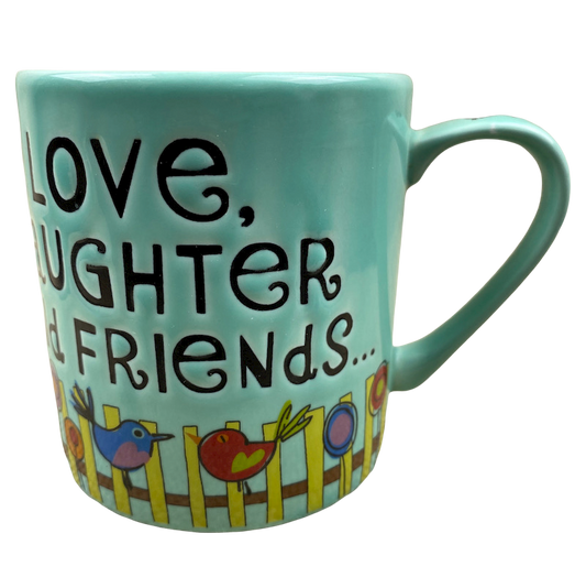 Love Laughter And Friends The Good Life Etched Mug Queens