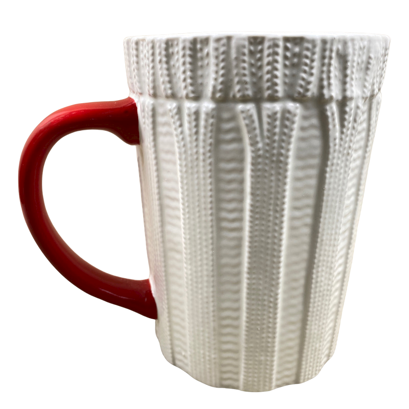 Cable Knit Sweater With Red Handle Mug Hallmark NEW