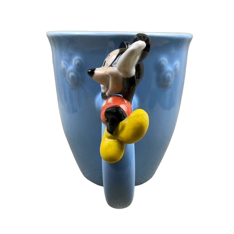 Mickey Mouse Sitting On Handle Embossed Mug Disney Store