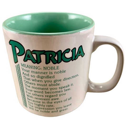 PATRICIA Poetry Name Green Interior Mug Papel