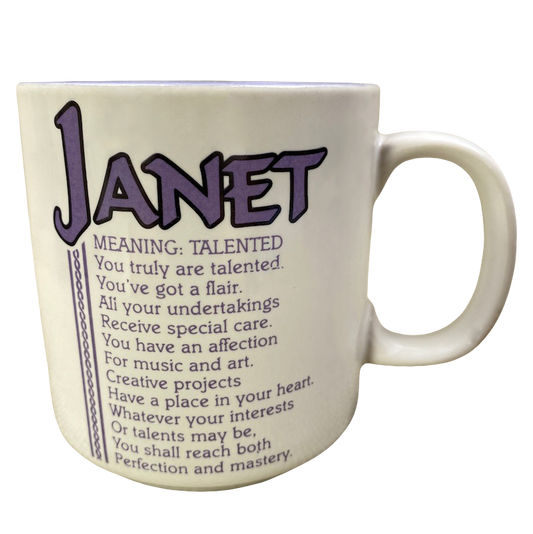 JANET Poetry Name Purple Interior Mug Papel