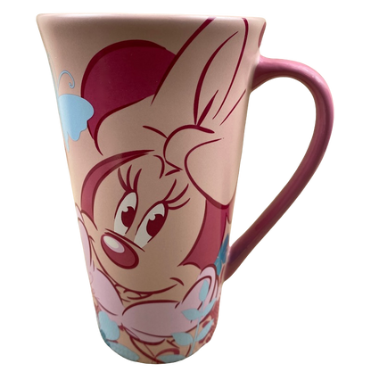 Minnie Mouse Butterflies & Flowers Tall Pink Mug Disney Store
