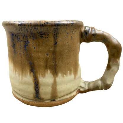 Hidden Surprise Dinosaur Vintage Hand Thrown Drip Glaze Signed Pottery Mug
