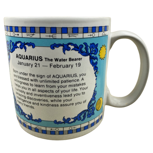 AQUARIUS The Water Bearer Astrology Zodiac Mug Russ