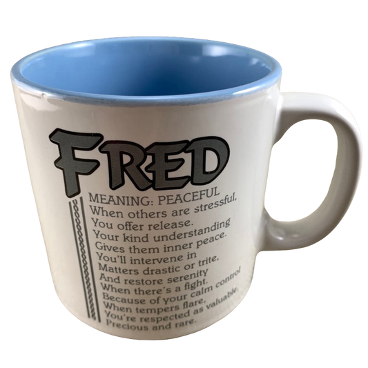 FRED Poetry Name Light Blue Interior Mug Papel