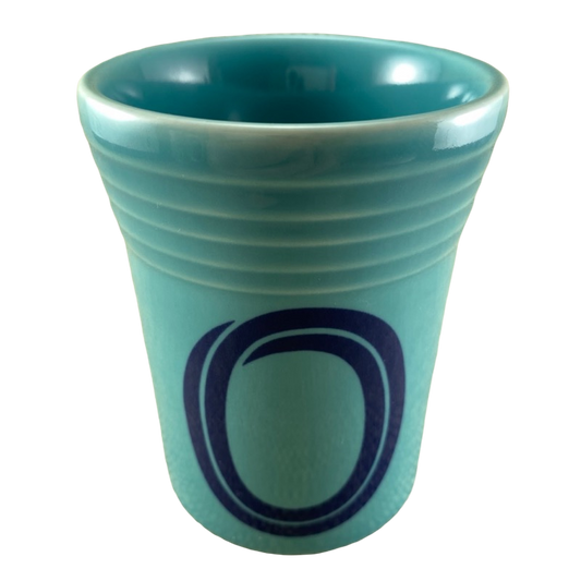 Fiesta 60th Anniversary Number 0 Juice Tumbler Handleless Turquoise Mug Homer Laughlin China