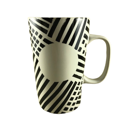 Dot Collection White Dot Black And White Striped Zebra Geometric 16oz Mug 2014 Starbucks