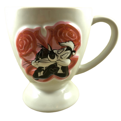 Pepe Le Pew & Penelope Pussycat Roses Embossed Mug Warner Brothers
