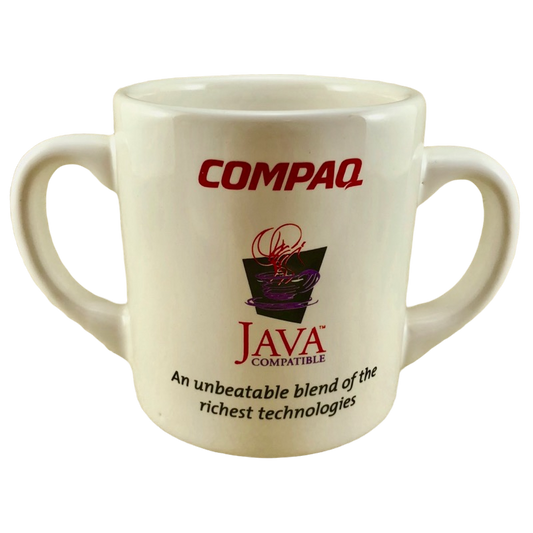Compaq Java Nonstop Servers Double Handle Mug