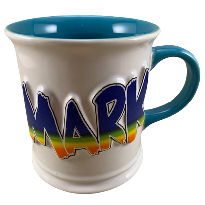 MARK 3D Embossed Rainbow Name Mug