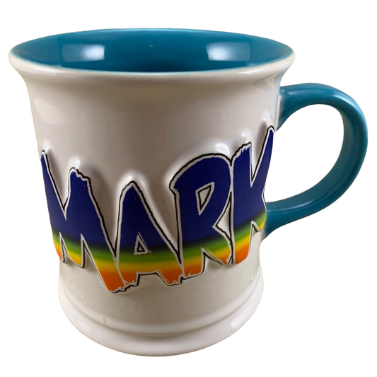 MARK 3D Embossed Rainbow Name Mug