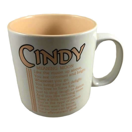 CINDY Poetry Name Peach Interior Mug Papel