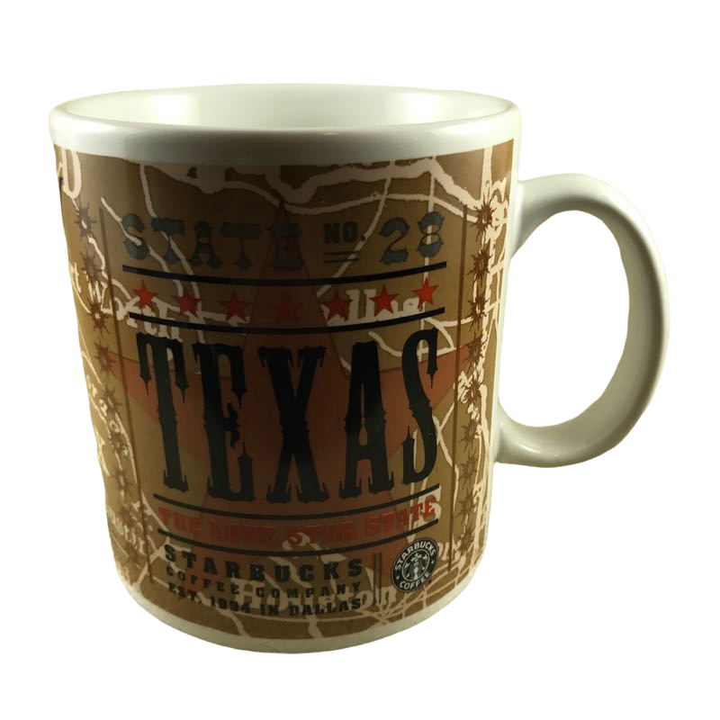 State No. 28 Texas Map Mug Starbucks