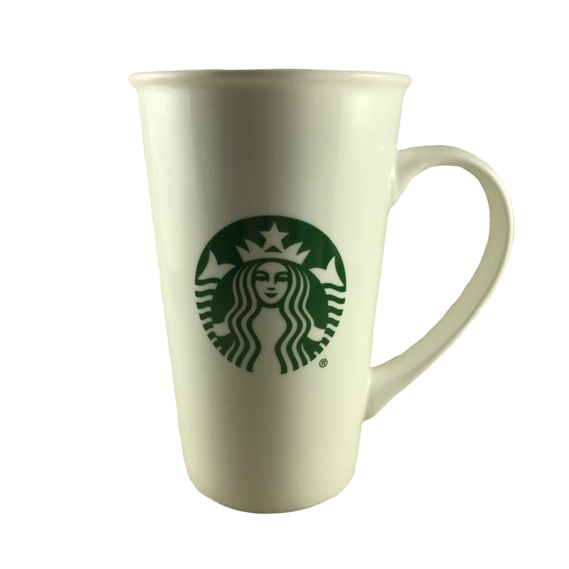 Glossy Surface Green Siren Tall White 18oz Mug 2015 Starbucks