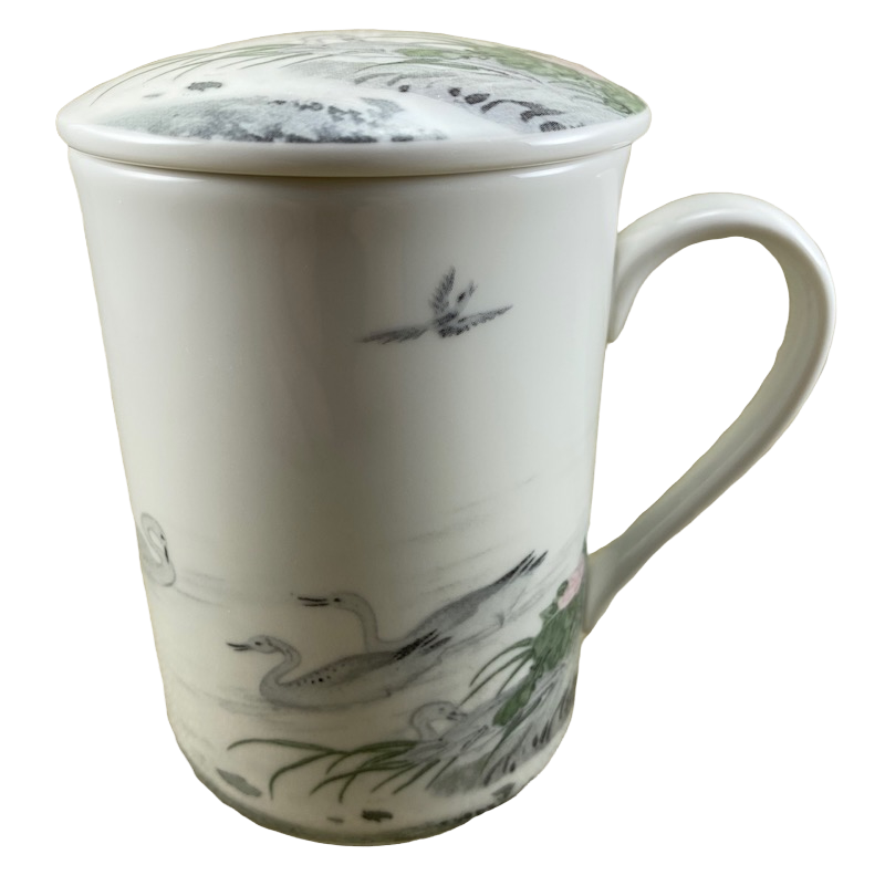 Swans # 2803 Mug With Lid Hankook