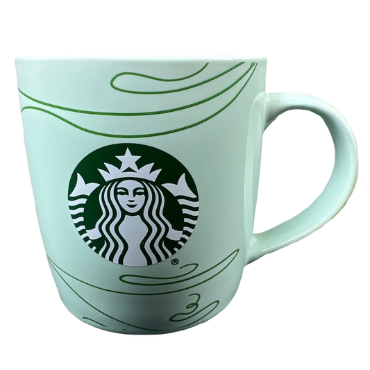 Siren Logo Swirl Design Mint Green 12oz Mug 2020 Starbucks