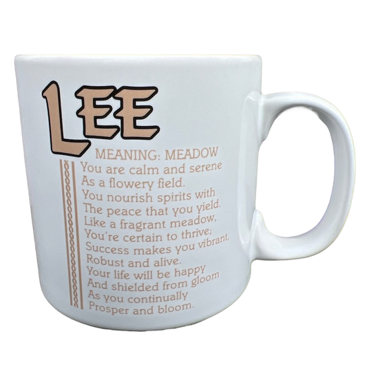 LEE Poetry Name Peach Interior Mug Papel