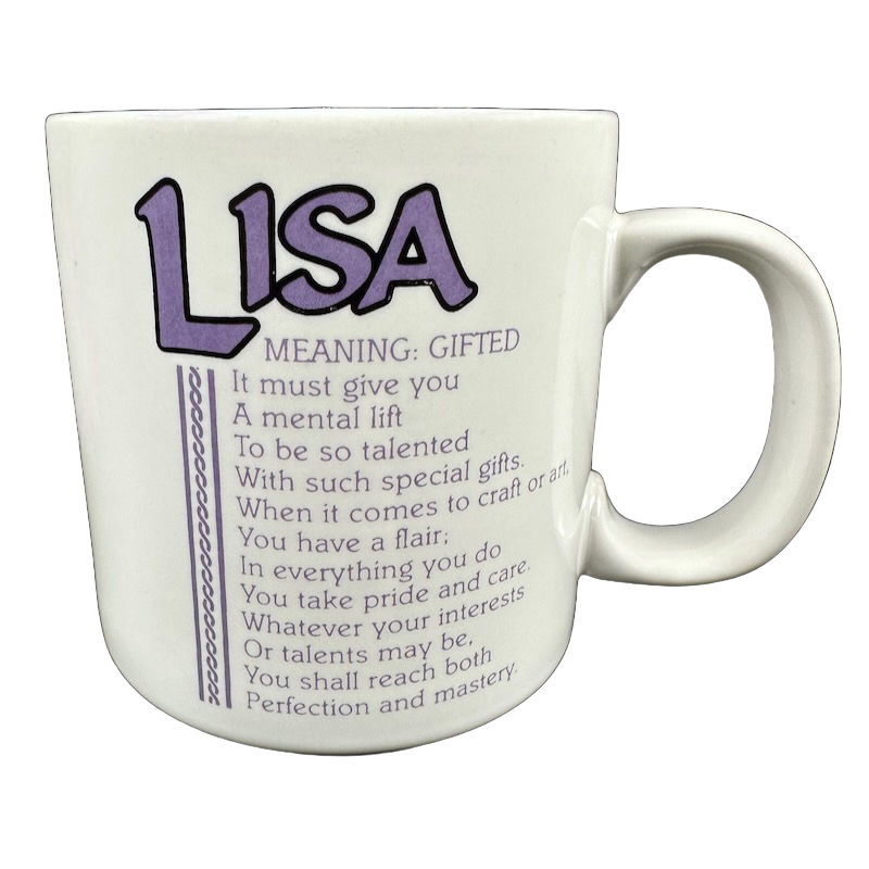 LISA Poetry Name Lavender Interior Mug Papel