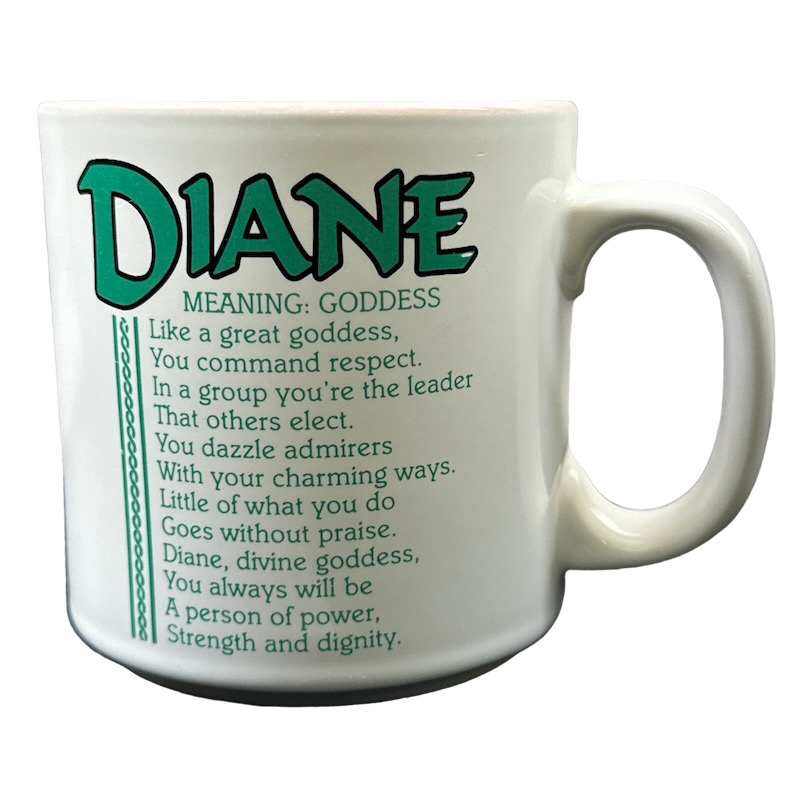 DIANE Poetry Name Pink Interior Mug Papel