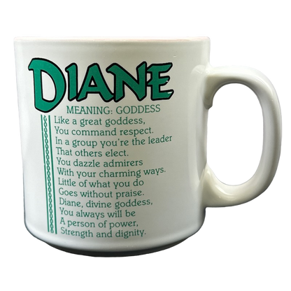 DIANE Poetry Name Pink Interior Mug Papel