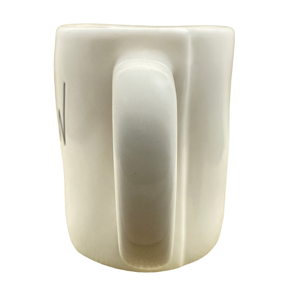 Rae Dunn Artisan Collection ANDREW Name Mug Cream Inside Magenta NEW