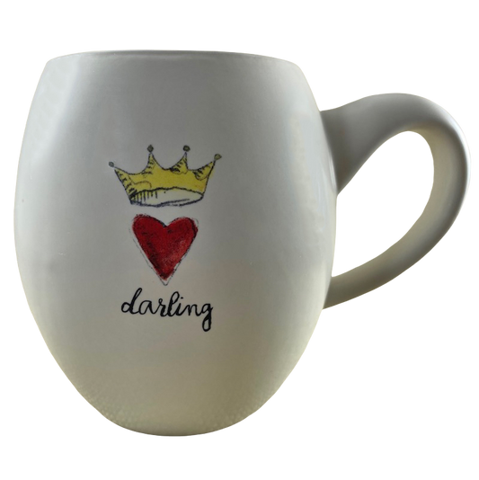 Rae Dunn Darling Heart And Crown Mug Magenta