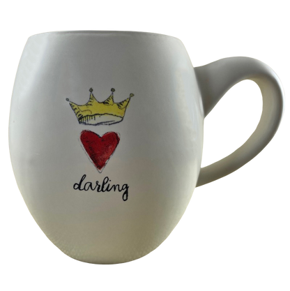 Rae Dunn Darling Heart And Crown Mug Magenta