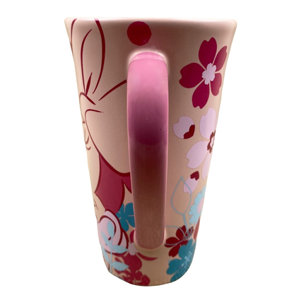 Minnie Mouse Butterflies & Flowers Tall Pink Mug Disney Store