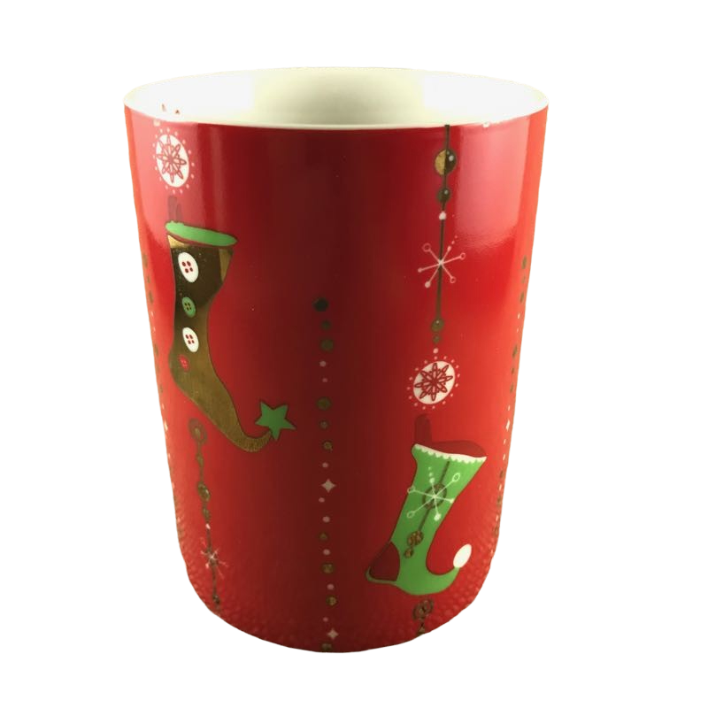 Stockings And Snowflakes Mug Holiday 2006 Starbucks