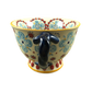 Floral Red Blue Yellow Pedestal Mug With Blue Twisted Handle Anthropologie