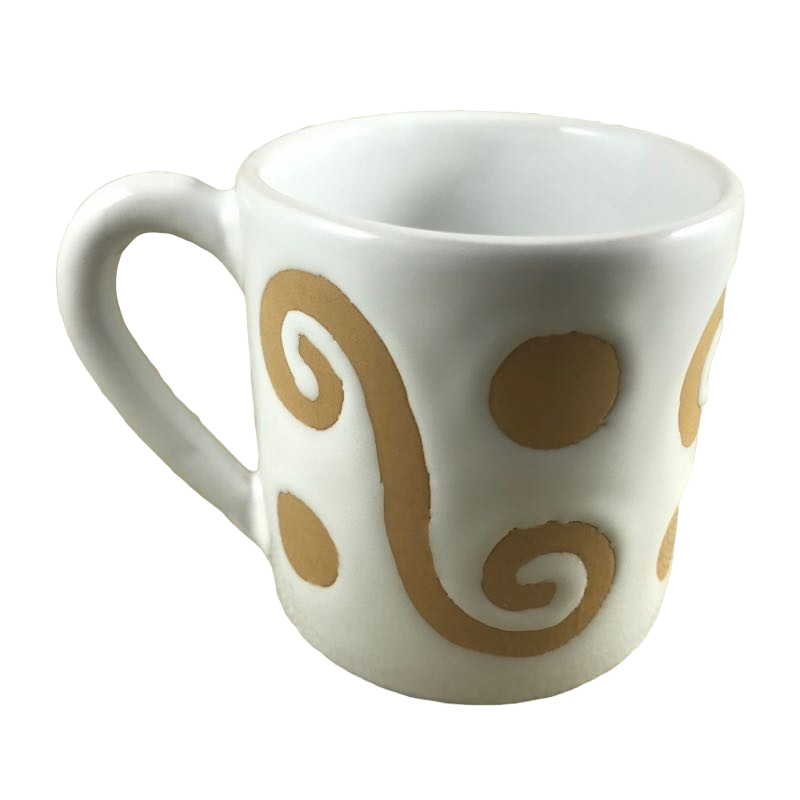 Abstract Etched Gold Rosanna Imports Mug Starbucks