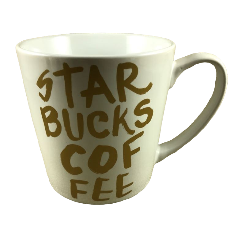 Gold Handwriting Mug Starbucks