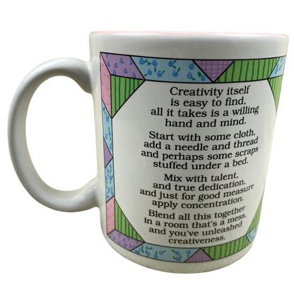 Ingredients For Being Creative In Stitches Mug TLC Greetings